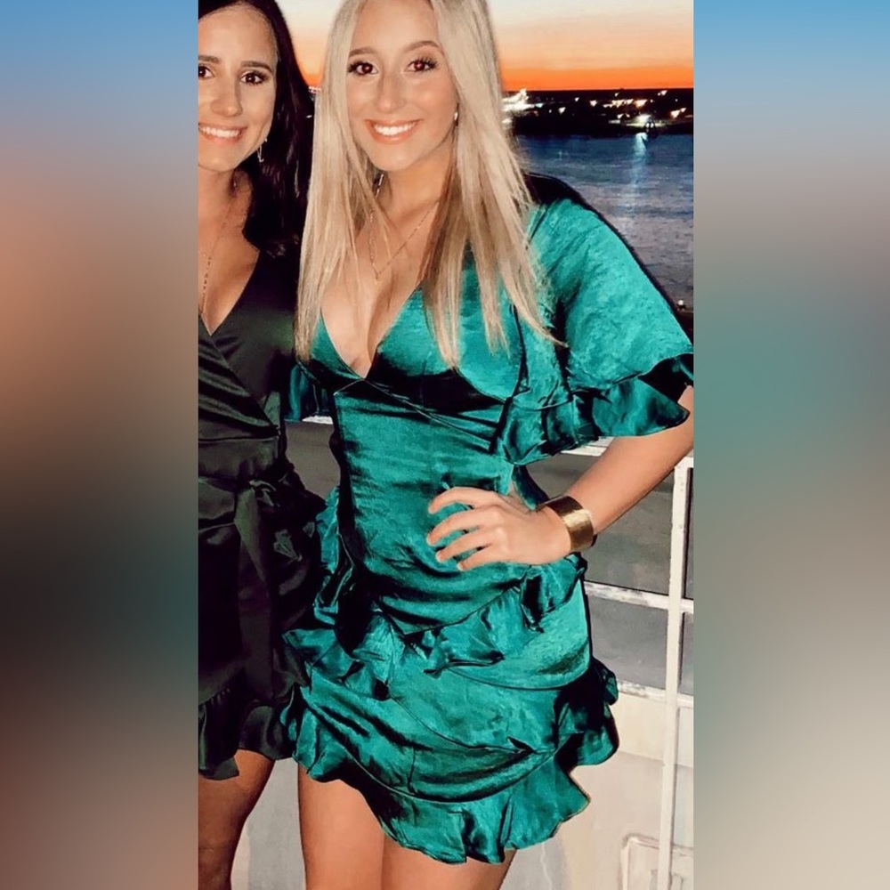 Green midi dress